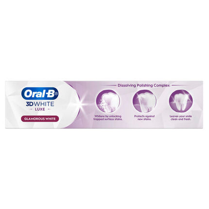 Oral B 3DWhite Luxe Glamorous White Toothpaste 95 g