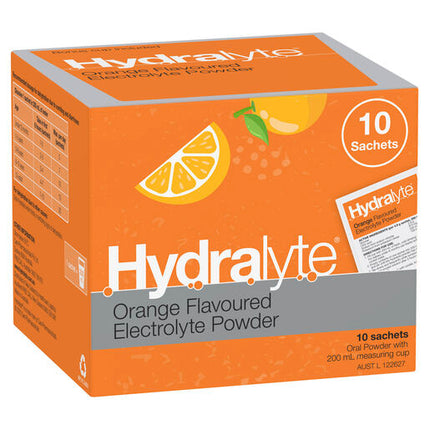 Hydralyte Electrolyte Powder Orange 10 Pack