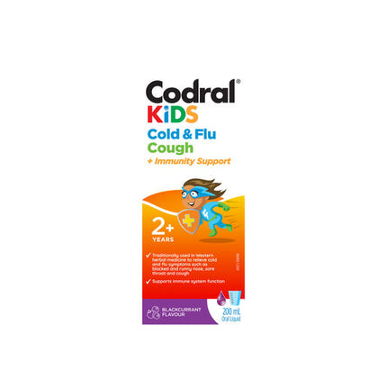 Codral Kids Cold & Flu Cough + Immune Support 200ml
