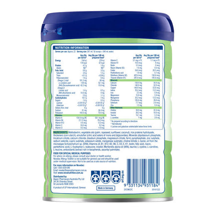 Novalac Allergy Rice-based Toddler Formula 12 months+ 800g