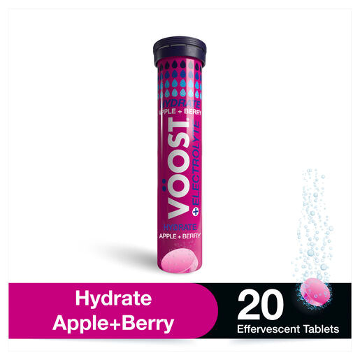 Voost Hydrate Apple + Berry Effervescent Tablets 20 Pack