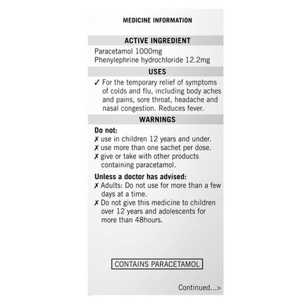 Lemsip Max Decongestant Cold and Flu Hot Drink Lemon 10 Pack