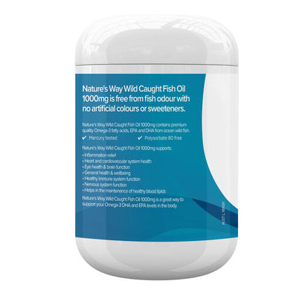Nature's Way Wild Caught Fish Oil 1000mg 400 caps