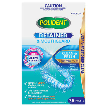 Polident Retainer & Mouthguard Daily Cleanser 36 Tablets