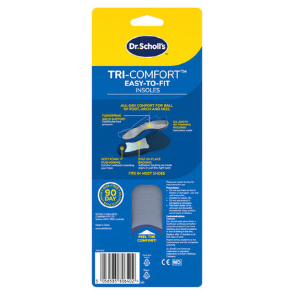 Dr Scholl Tri-Comfort Easyfit Insoles Men