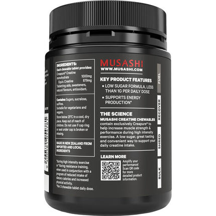 Musashi Creatine Chewables Berry Flavour 60 Tablets