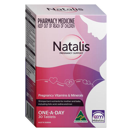 Natalis Pregnancy Support Vitamins & Minerals 30 Tablets