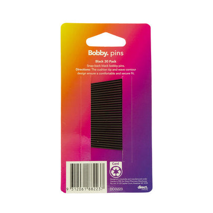 Direct Beauty Bobby Pins Black 30 Pack