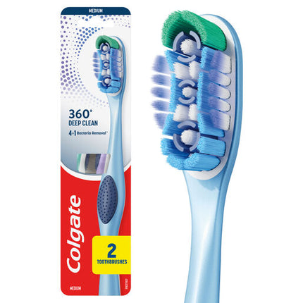 Colgate 360° Toothbrush Medium Twin Pack