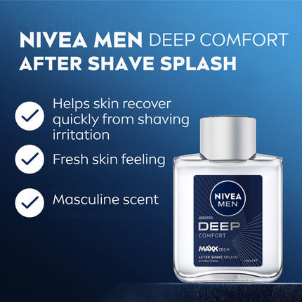 Nivea Men Deep Comfort After Shave Splash 100ml