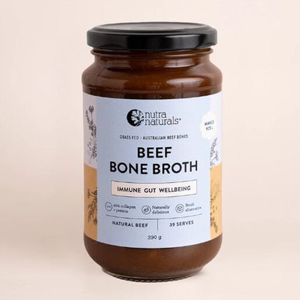 Nutra Naturals Bone Broth Beef Deeply Nourishing Concentrate Natural Beef 390g