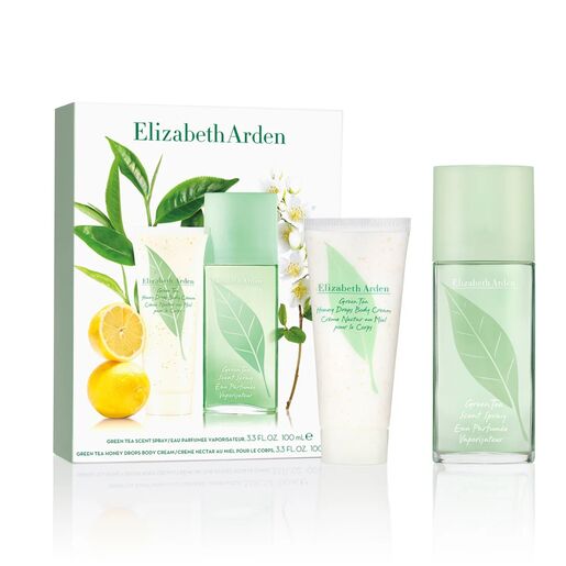 Elizabeth Arden Green Tea Gift Set for Women 100ml Scent Spray and Honey Drops Body Cream