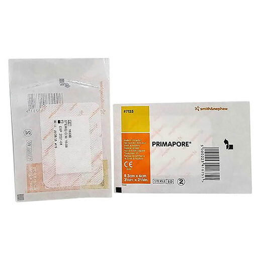 Primapore Non-Woven Adhesive Wound Dressing 8.3cm x 6cm