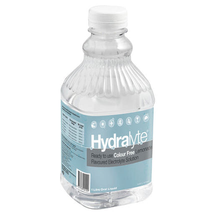 Hydralyte Ready to use Electrolyte Solution Colour Free Lemonade 1L
