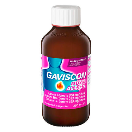 Gaviscon Dual Action Heartburn & Indigestion Relief Mixed Berry 300ml