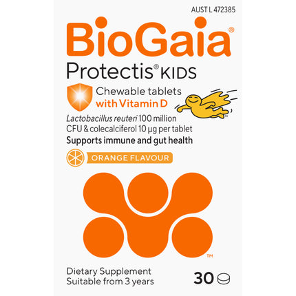 BioGaia Protectis Kids Chewable Vitamin D Orange 30 Tablets