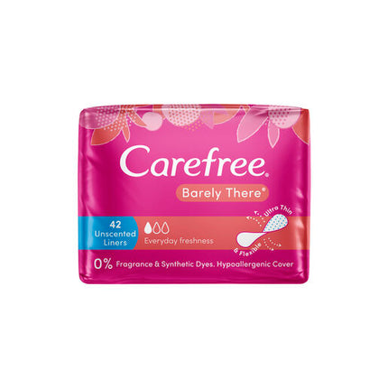 Carefree Barely There Unscented Panty Liners 42 Pack