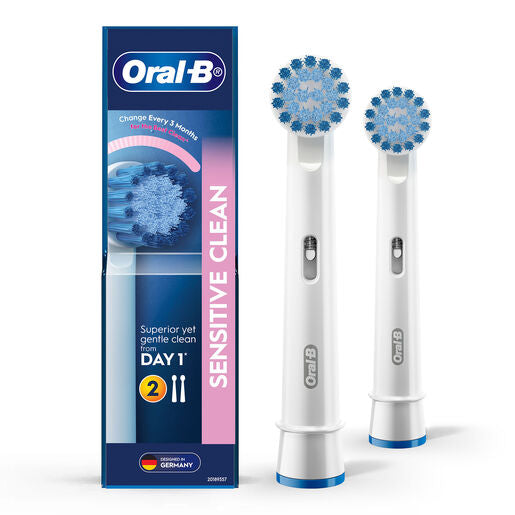 Oral B Sensitive Clean Replacement Brush Heads 2 Pack