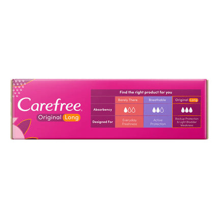 Carefree Original Unscented Long Panty Liners 30 Pack