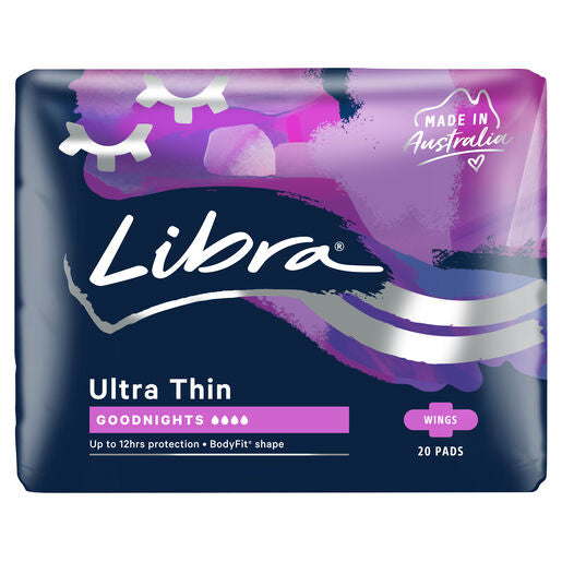 Libra Ultra Thins Goodnights Pad Wing 20Pk