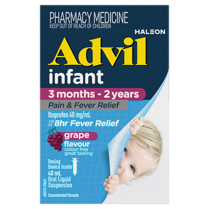 Advil Pain and Fever Relief Infant 3 Months - 2 Years Grape 40mL