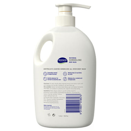 Redwin Sorbolene Body Wash with Vitamin E 1L (SLS Free)