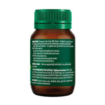 Thompson's One A Day Milk Thistle Probiotic 30 Capsules