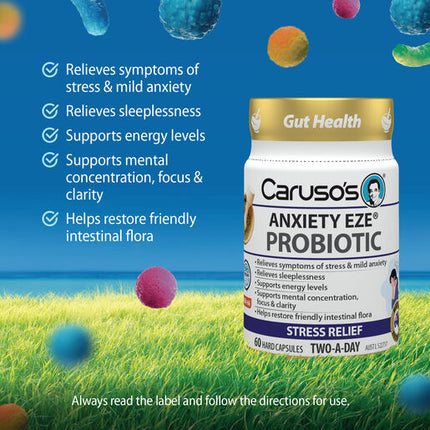 Caruso's Anxiety Eze Probiotic 60 Capsules