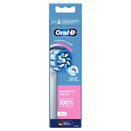 Oral-B Sensitive Clean Electric Toothbrush Replacement Brush Heads, 4 Pack