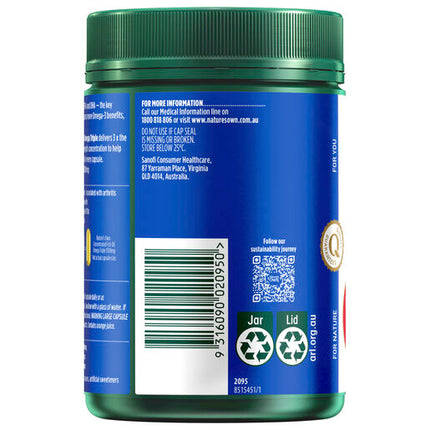 Natures Own Concentrated Fish Oil Omega Triple 180 Capsules