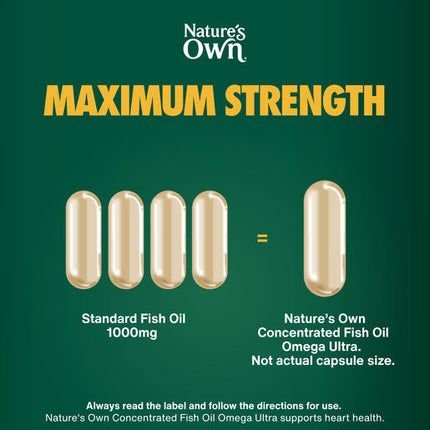 Nature's Own Concentrated Omega Ultra Hi Stgth 40 Capsules