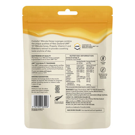 Comvita Soothing Manuka Honey Lozenges - Elderberry 40s