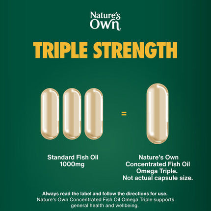 Natures Own Concentrated Fish Oil Omega Triple 180 Capsules