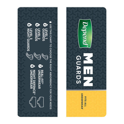 Depend Incontinence Guards Men 12 Pack