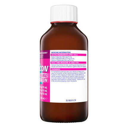 Gaviscon Dual Action Heartburn & Indigestion Relief Mixed Berry 300ml