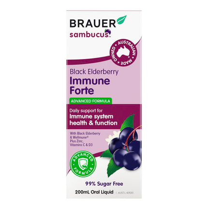 Brauer Sambucus Black Elderberry Immune Forte 200ml