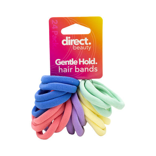 Direct Beauty Gentle Hold Hair Bands 24 Pack Colourful