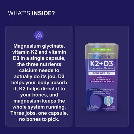 Vitaceuticals MagZorb K2 + D3 + Capsules 60