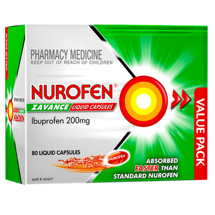 Nurofen Zavance 200mg Ibuprofen 80 Liquid Capsules