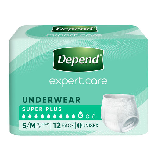 Depend Incontinence Underwear Unisex Super Plus Small/Medium 10 Pack