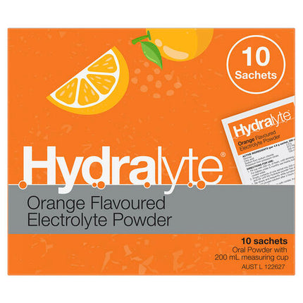 Hydralyte Electrolyte Powder Orange 10 Pack