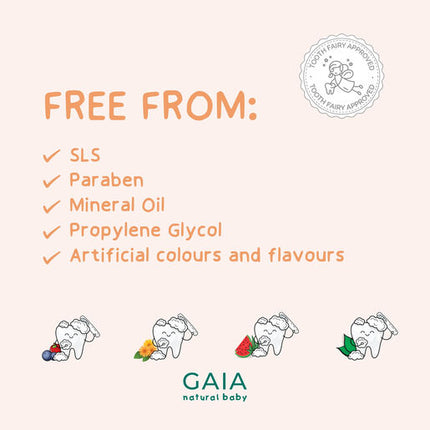 Gaia Natural Baby Probiotic Toothpaste Fruit Smoothie 50g