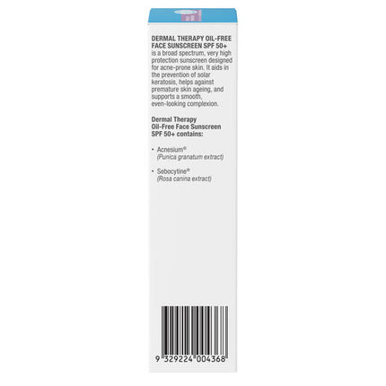 Dermal Therapy Oil-Free Face Sunscreen SPF50+ 50ml