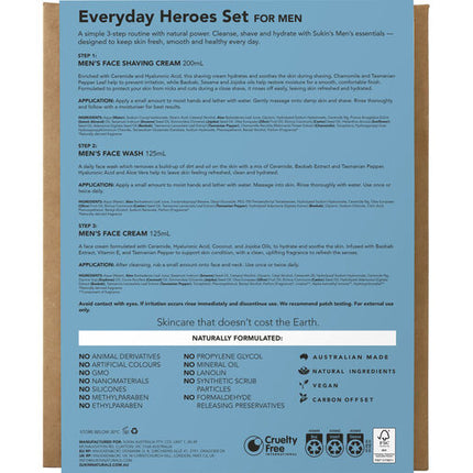 Sukin Everyday Heroes Set For Men Gift Pack