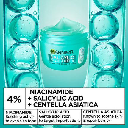 Garnier Fresh & Matte Sorbet Cream with Salicylic Acid 100g