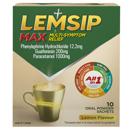 Lemsip Max Multi-Symptom Relief Lemon 10 Pack