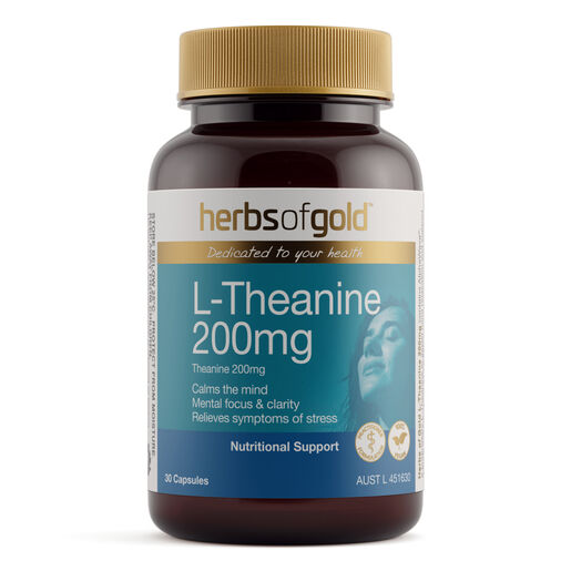 Herbs Of Gold L-Theanine 200mg 30 Capsules