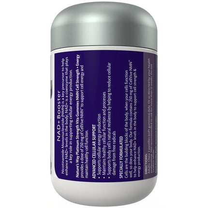 Nature's Way Platinum Strength Vita Gummies NMN Cell Strength + Energy 50