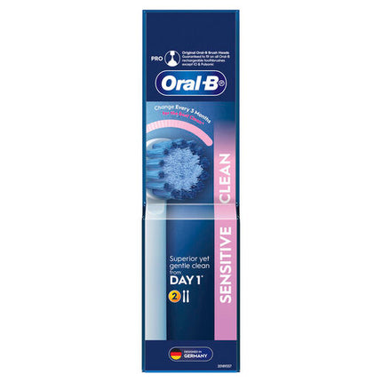Oral B Sensitive Clean Replacement Brush Heads 2 Pack