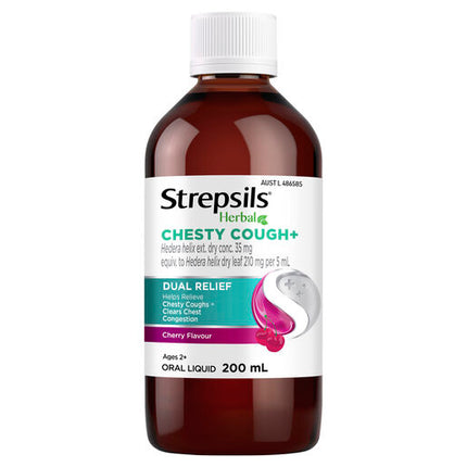 Strepsils Herbal Chesty Cough+ Liquid 200ml